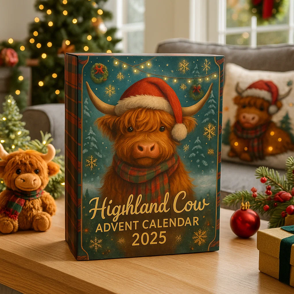 Highland Cow Advent Calendar 2025🎁 24 Gifts Inside!