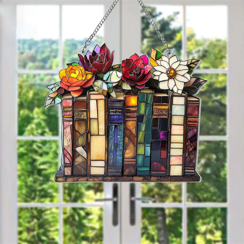 Flower book hanging ornament