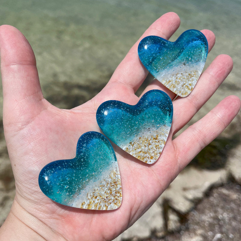 💖Pocket Heart 🌊Glass Beach Heart