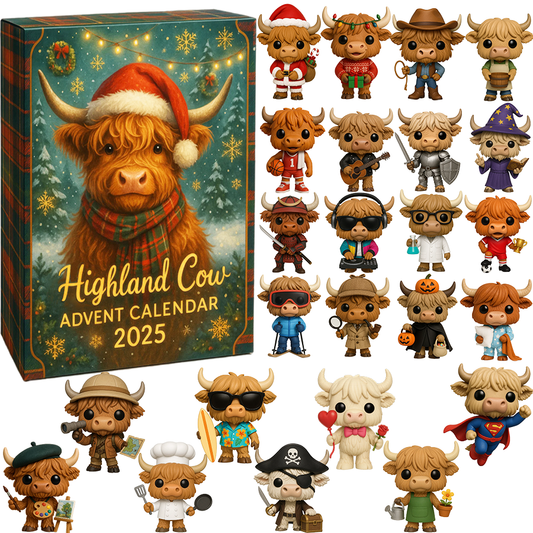Highland Cow Advent Calendar 2025🎁 24 Gifts Inside!