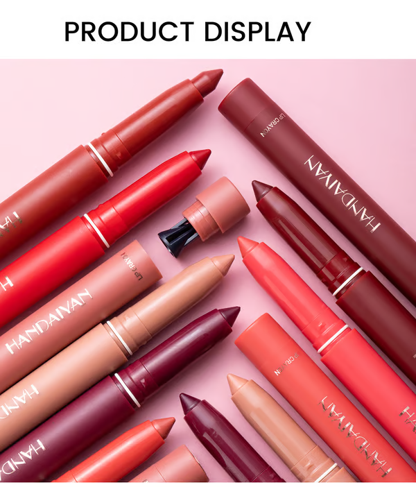 Say Goodbye to Smudges! 💄 Rotating Matte Lipstick Pencils – Long-Lasting, Sharpenable & On Sale Now!