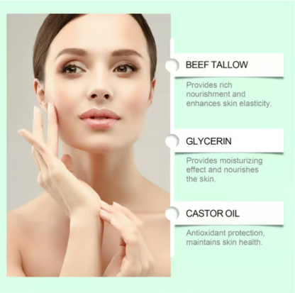 🌿 Organic Whipped Tallow Balm with Castor Oil & Frankincense for Natural Skincare & Moisturizing ✨