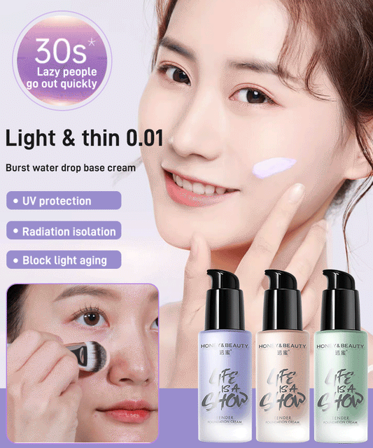 Burst water drop base cream