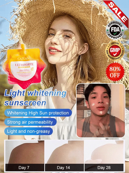 Light whitening sunscreen