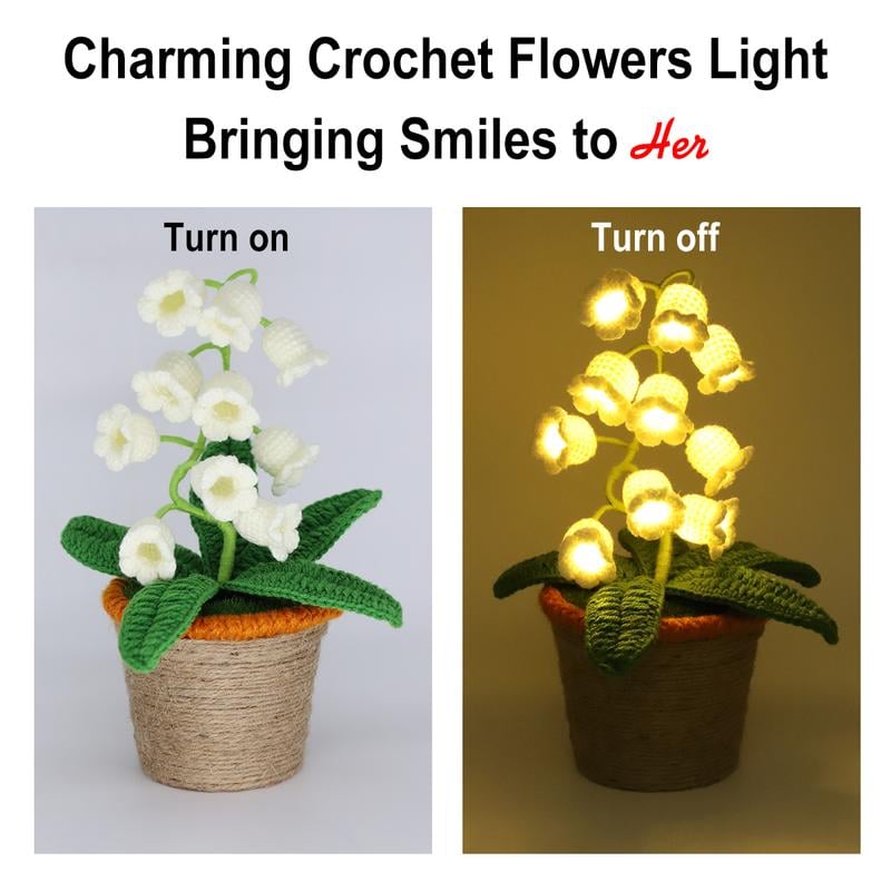 Handmade Crochet Lily Night Light
