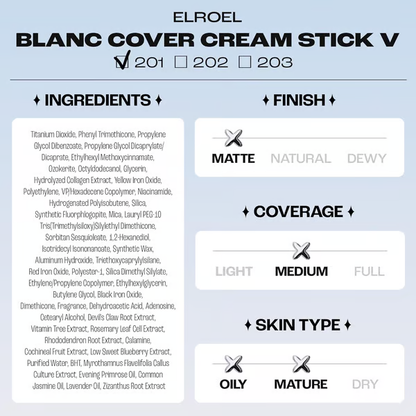 💥BUY 1 GET 1 FREE💥⏰💕🌟Cream Stick V White Korean Color-Changing Foundation Stick with Volufiline