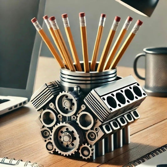 V8 Engine Pencil Holder