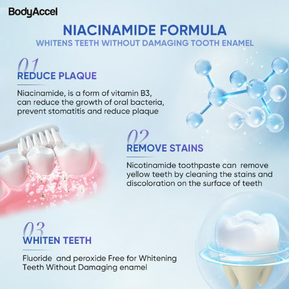 ✨🦷 Niacinamide Whitening Toothpaste - For Healthier, Whiter Teeth!