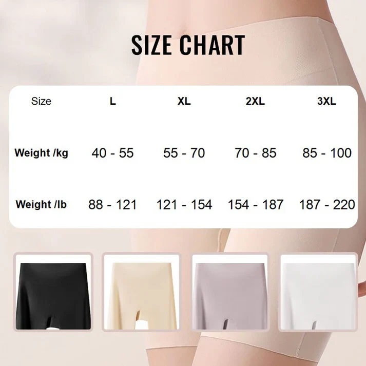 Women High-waist Ice Silk Underwear with Tummy-control Hip-lifting