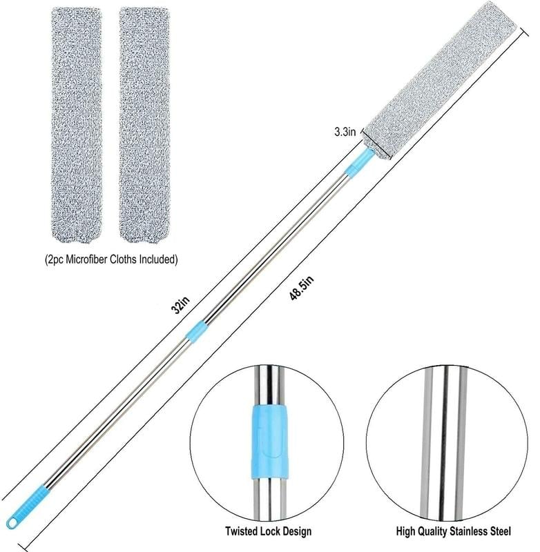 Retractable Gray Crevice Duster Duster Brush