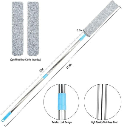 Retractable Gray Crevice Duster Duster Brush