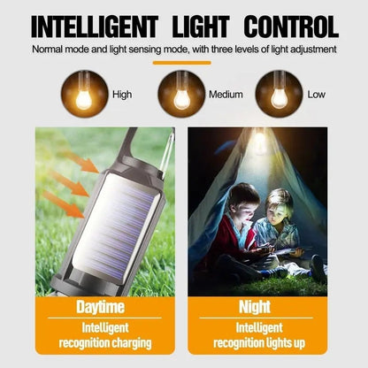 Solar Rechargeable Hooked Camping Light Outdoor Household Tungsten Lights