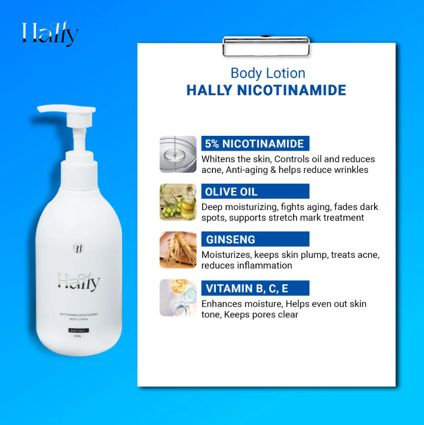 Original Hally Niacinamide Whitening Body Lotion