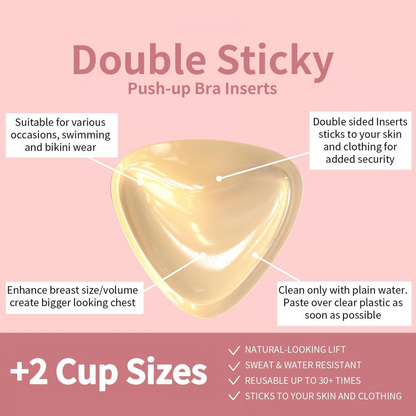 🔥Last Day 40% OFF🔥Sticky Bra Inserts - Washable & Reusable, Instant Lift🔥(Latex-free and Allergy-friendly)