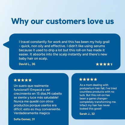 Advanced Hair Growth Roll-On Serum | 3% Rosemary | 2% Aminexil | 3% Redensy l 2% Anagain | Precision Scalp Applicator | Paraben & Sulphate Free | Non oily and mess free