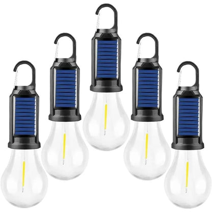 Solar Rechargeable Hooked Camping Light Outdoor Household Tungsten Lights