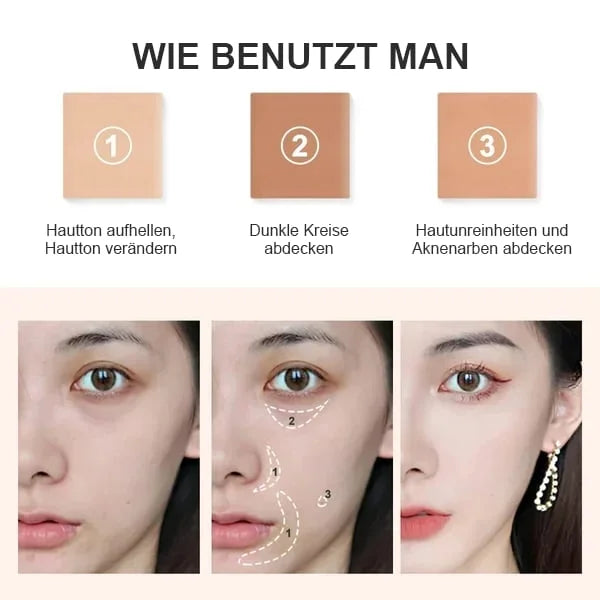 🎁Tri-color concealer - Moisturizing and long-lasting💦