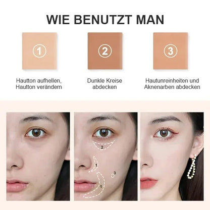 🎁Tri-color concealer - Moisturizing and long-lasting💦