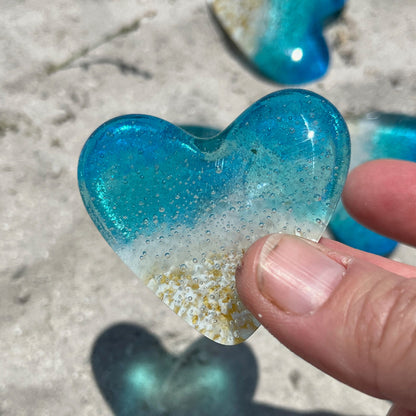 💖Pocket Heart 🌊Glass Beach Heart