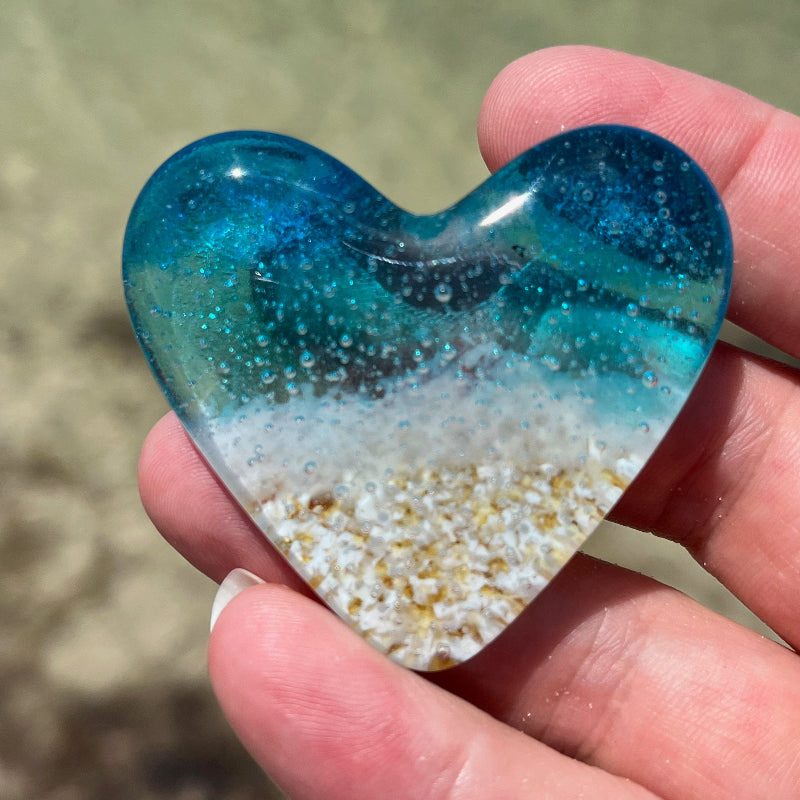 💖Pocket Heart 🌊Glass Beach Heart