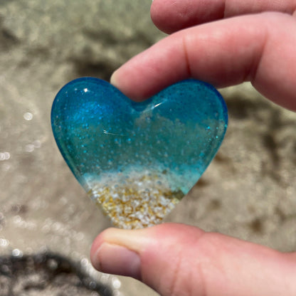 💖Pocket Heart 🌊Glass Beach Heart