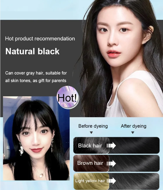 Natural plant extract bubble hair dye