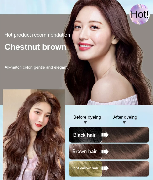 Natural plant extract bubble hair dye