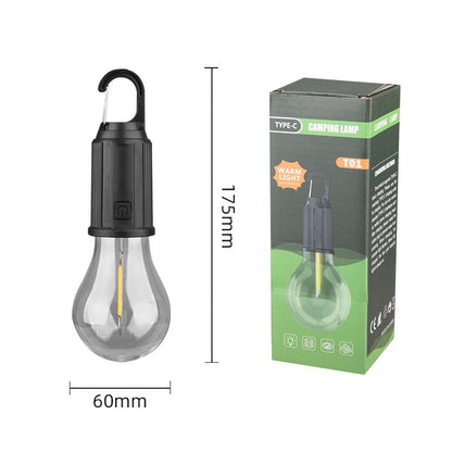 Solar Rechargeable Hooked Camping Light Outdoor Household Tungsten Lights