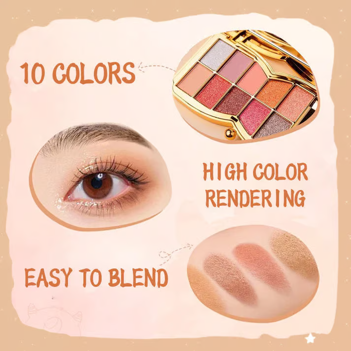 10 Colors Glitter Eyeshadow Palette