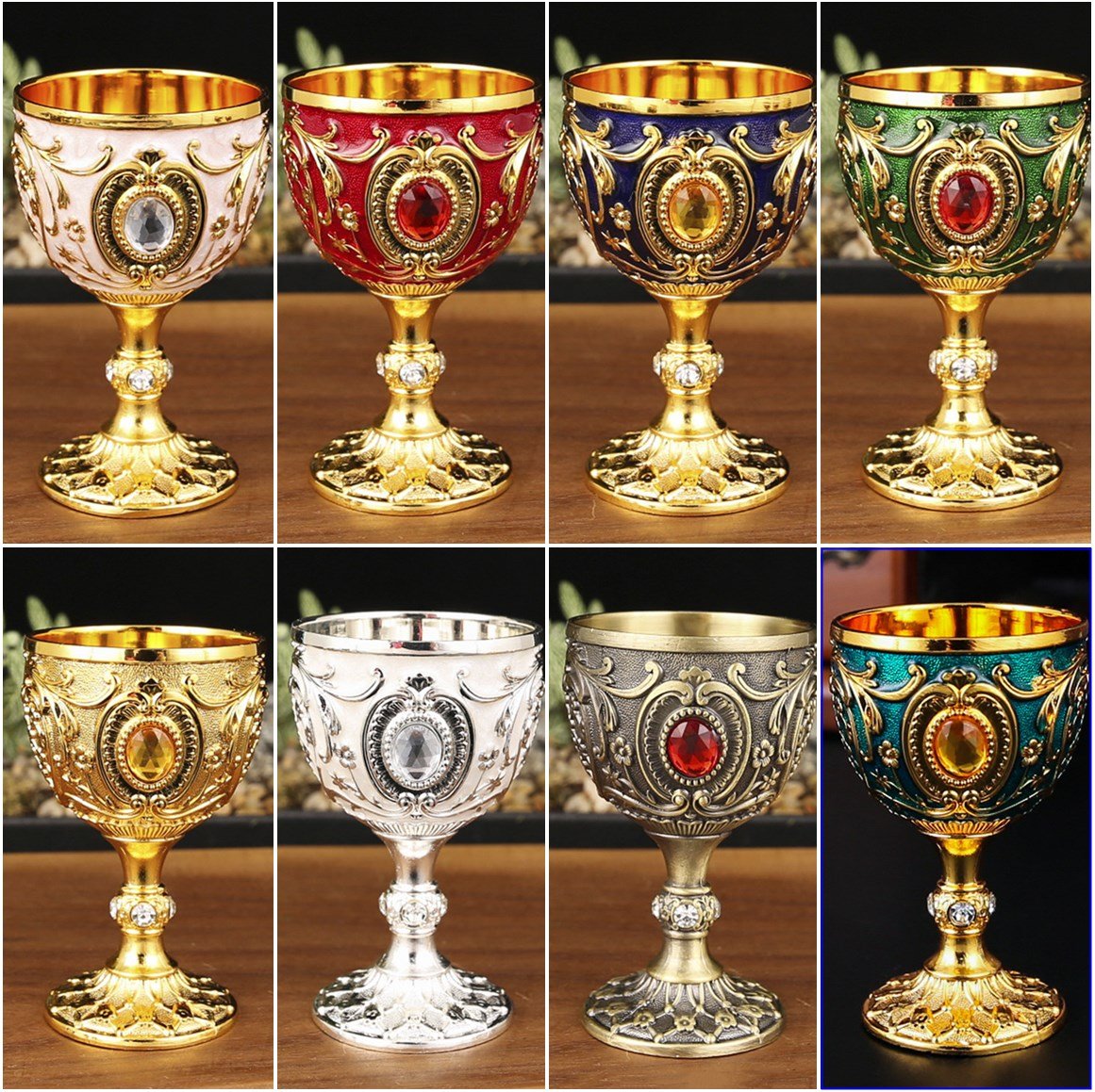Vintage Metal Wine Cups