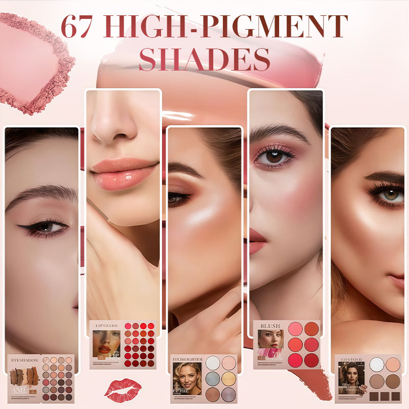 🔥Last Day Promotion 70%OFF💄5-Layer Book-Style Makeup Palette with 67 Pro Shades