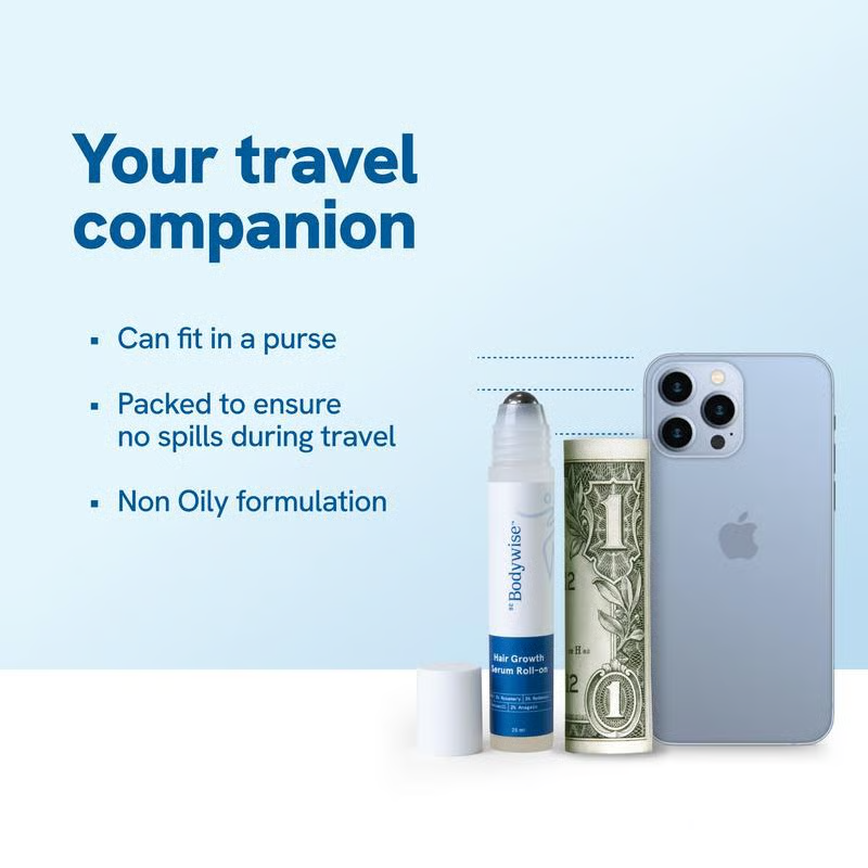 Advanced Hair Growth Roll-On Serum | 3% Rosemary | 2% Aminexil | 3% Redensy l 2% Anagain | Precision Scalp Applicator | Paraben & Sulphate Free | Non oily and mess free