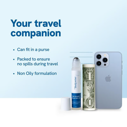 Advanced Hair Growth Roll-On Serum | 3% Rosemary | 2% Aminexil | 3% Redensy l 2% Anagain | Precision Scalp Applicator | Paraben & Sulphate Free | Non oily and mess free