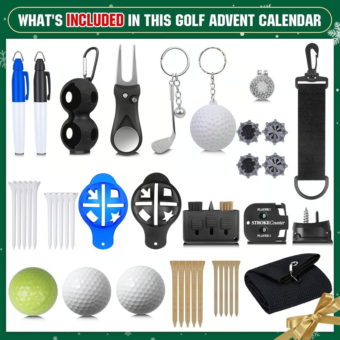🌲Christmas Gift—Advent Calendar for Golf Lovers—Golf Countdown Fun!